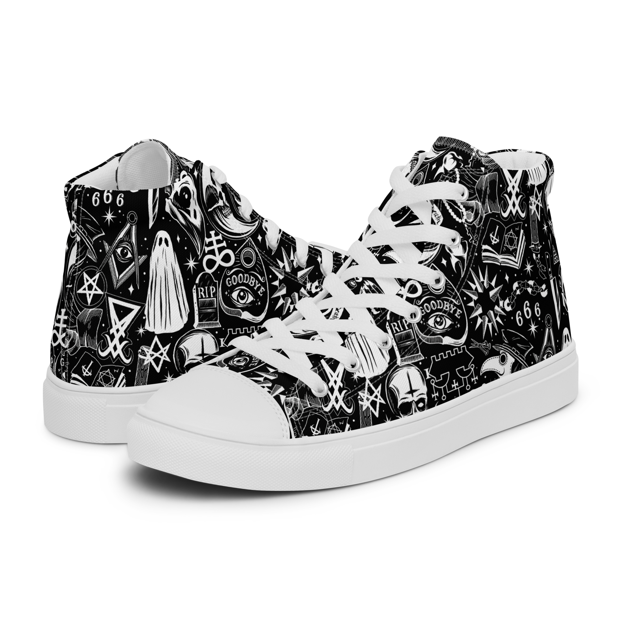 The Satanist high top canvas shoes