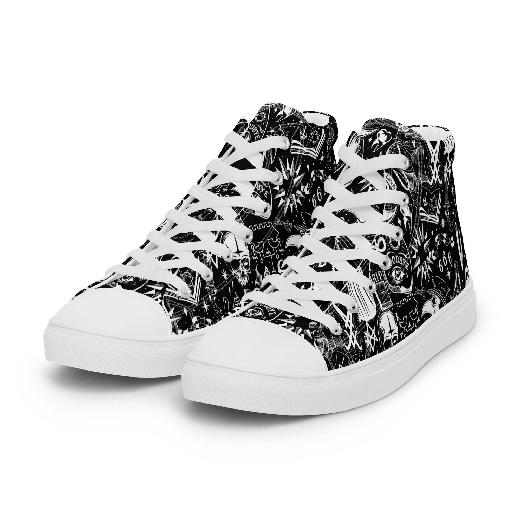 The Satanist high top canvas shoes