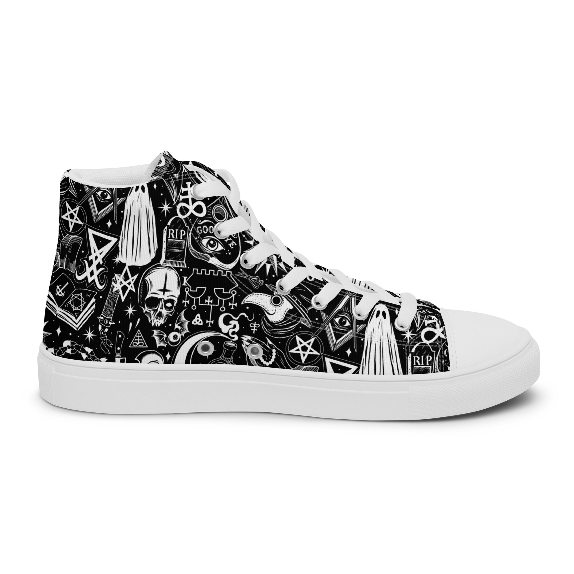 The Satanist high top canvas shoes