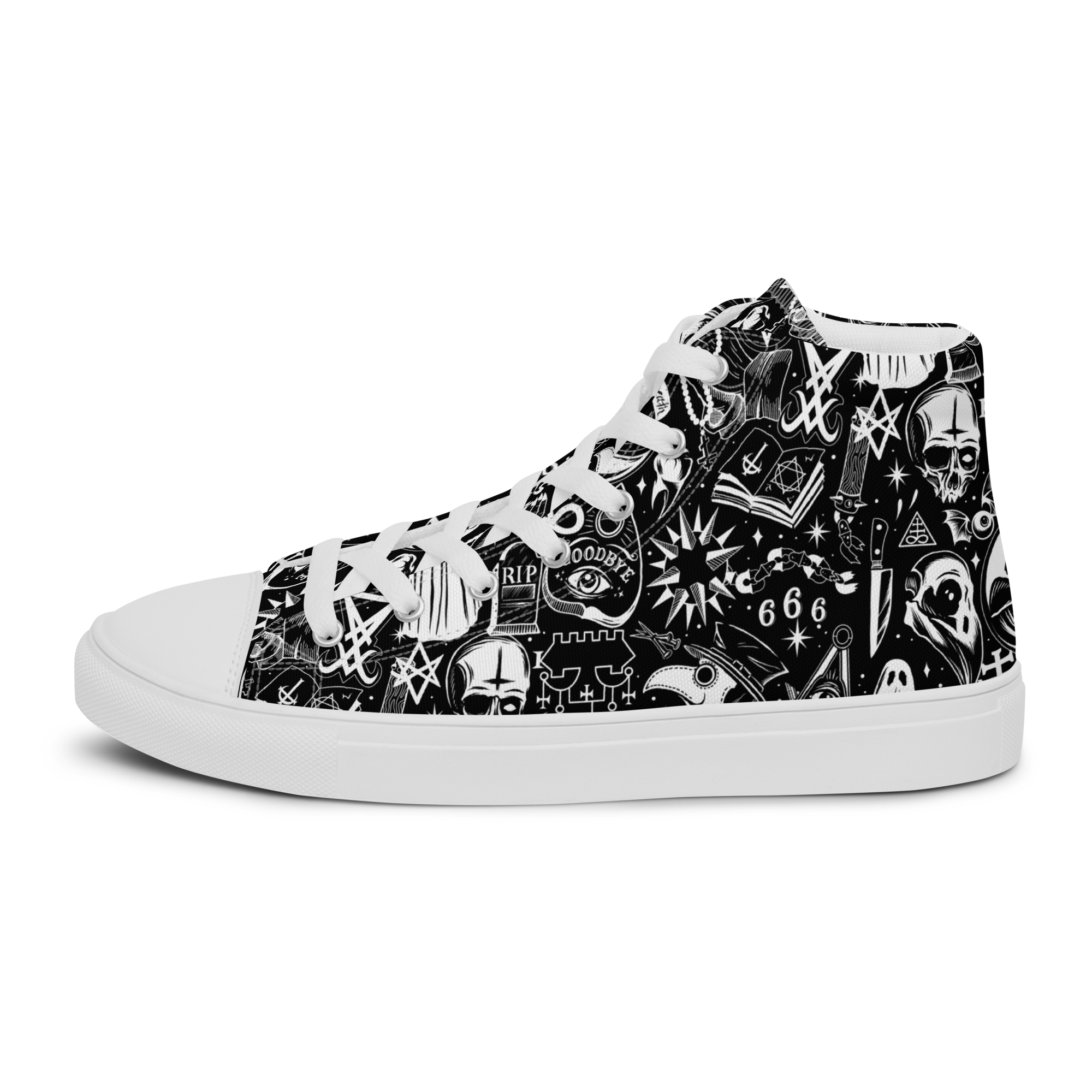 The Satanist high top canvas shoes