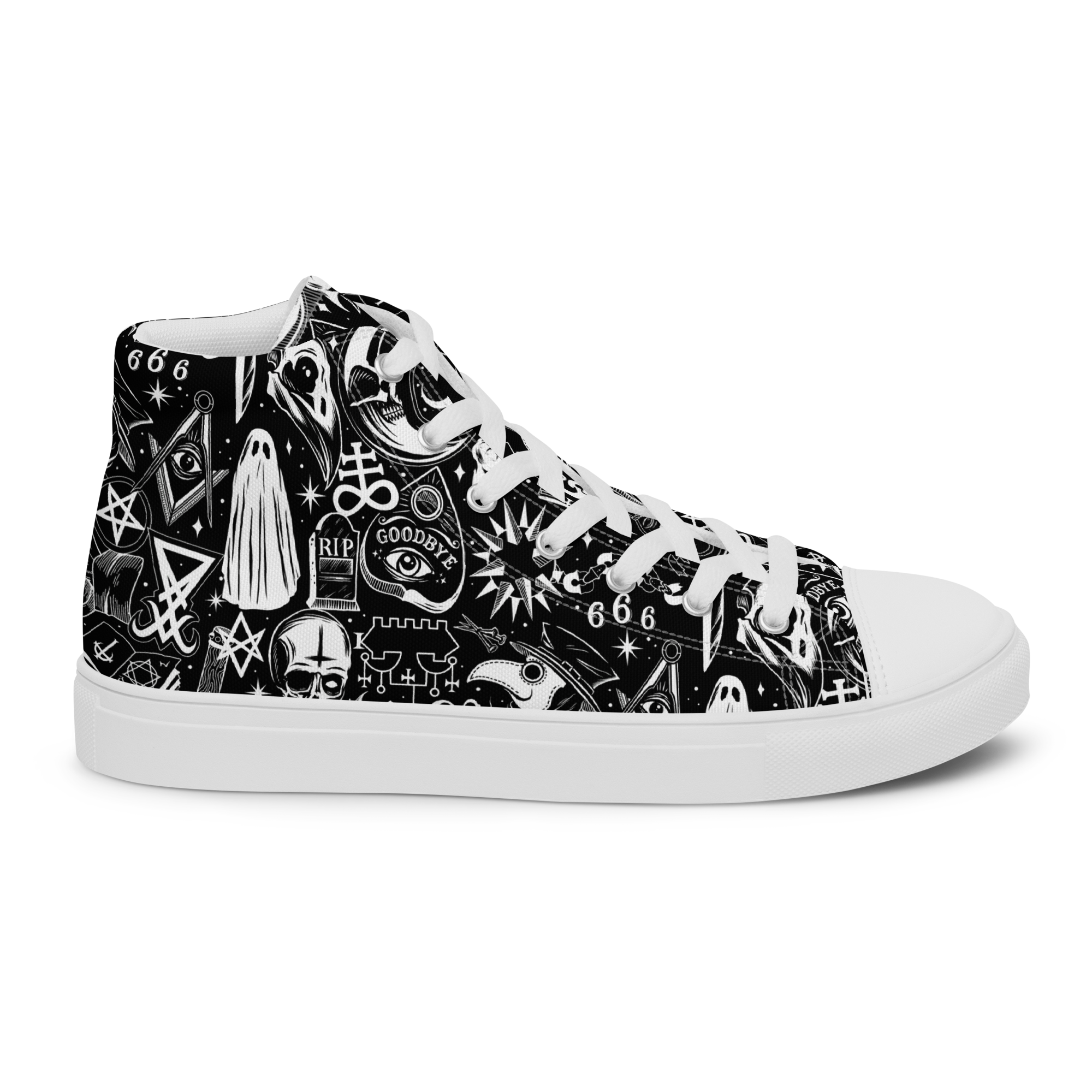 The Satanist high top canvas shoes