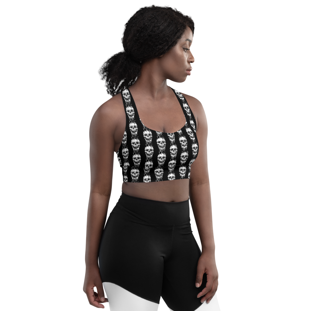 Skull Longline sports bra