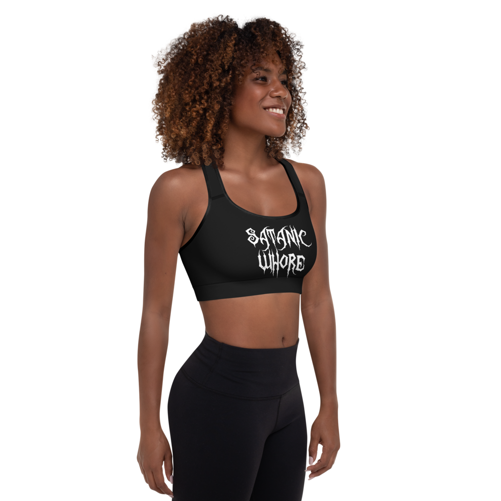 Satanic Whore Padded Sports Bra