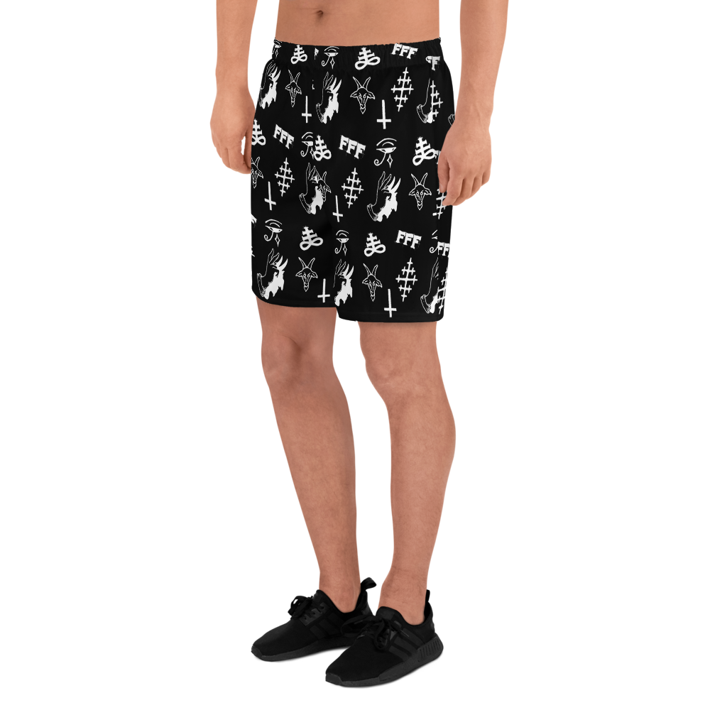 Sketchy Stuff Black Men's Athletic Long Shorts