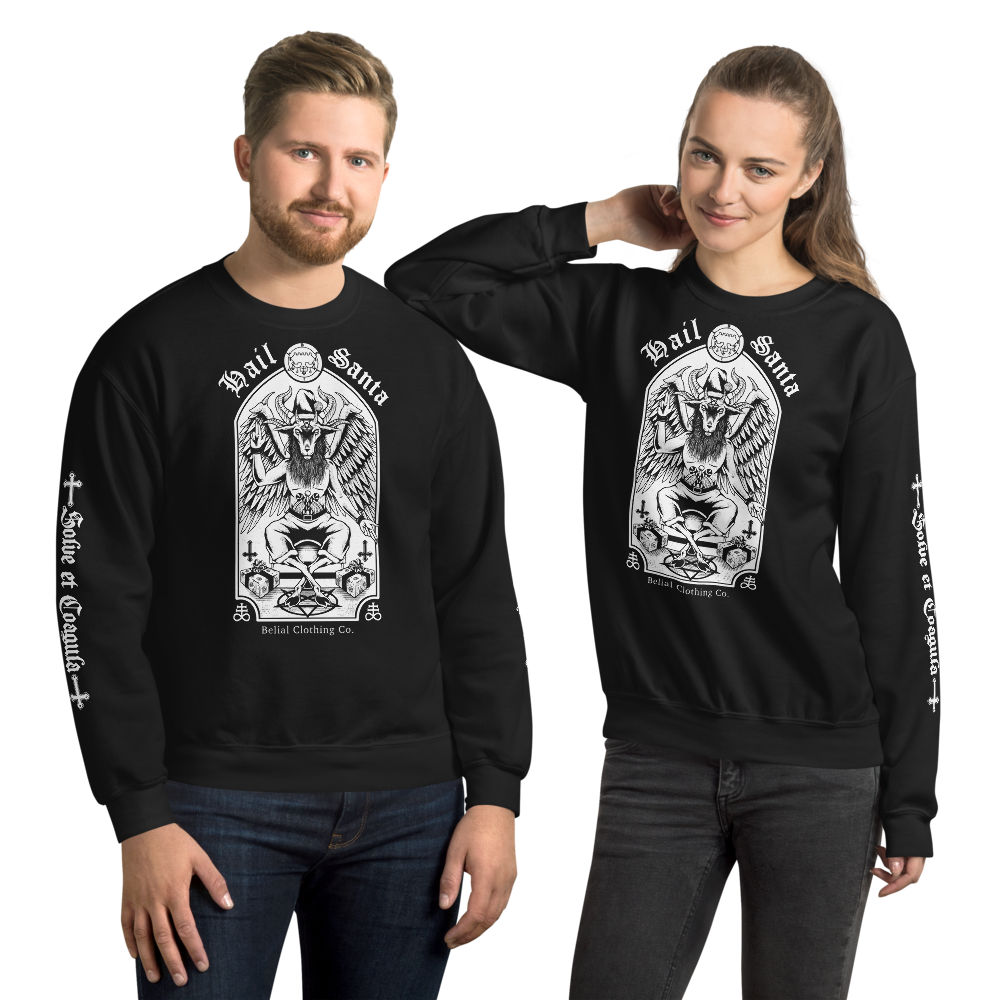 Hail Santa Unisex Sweatshirt (Solve Et Coagula, Sleeves)